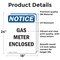 Signmission Gas Meter Enclosed, 18 in W x Rectangle, Vinyl Decal OS-2PACK-NS-D-1824-V-13007 - alternate 2